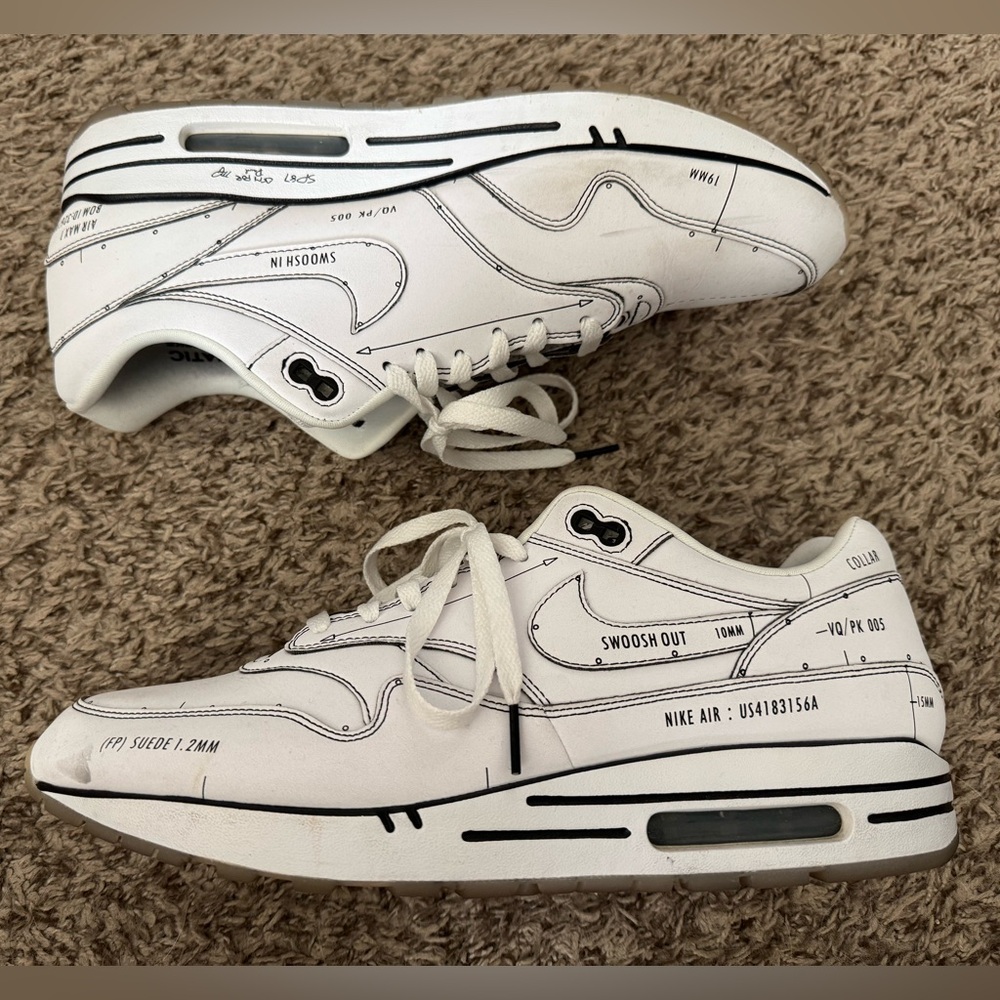 Nike Air Max 1 - Tinker Hatfield Schematic - Men’s Size 13